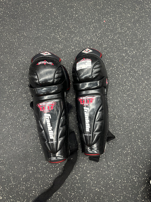 Vist Large View of Product Image Which is Used Franklin THT 3750 Senior Shin Guards Black 13"