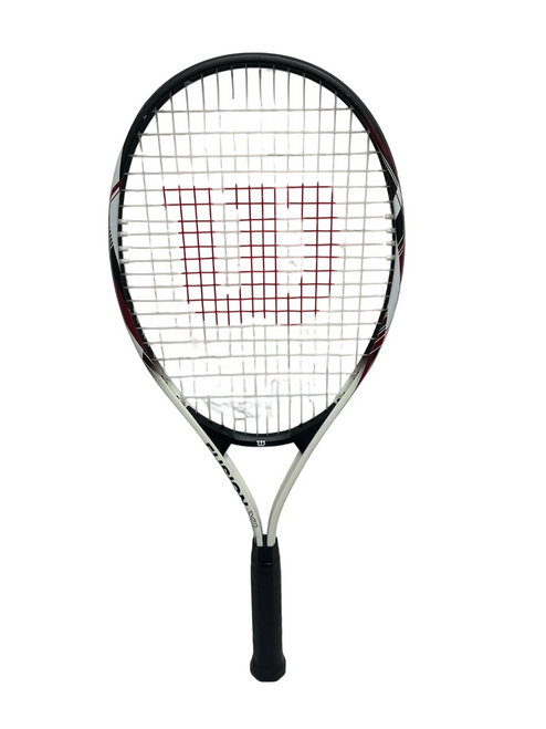 Vist Large View of Product Image Which is Used Wilson Fusion XL 4 3/8" Adult Tennis Racquet Black/White
