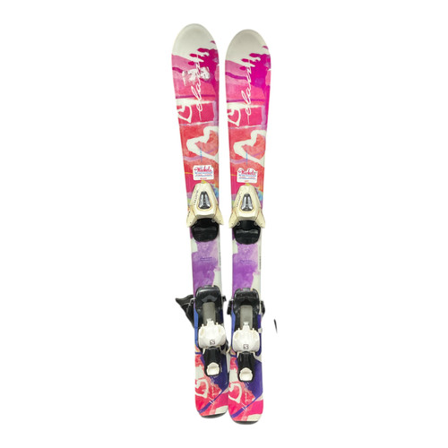 Vist Large View of Product Image Which is Used Elan LIL MAGIC Girls DH Ski/Binding Pink 90 cm