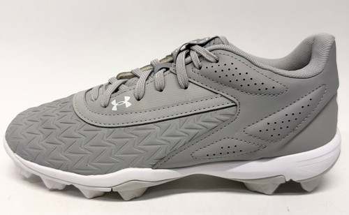 Vist Large View of Product Image Which is Used Under Armour LEADOFF LOW RM BB/SB Cleats Grey Senior 6