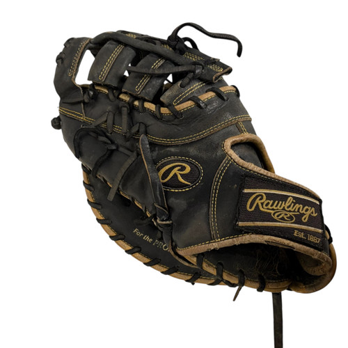 Vist Large View of Product Image Which is Used Rawlings HEART OF THE HIDE BB/SB First Base LH Throw Black 13"