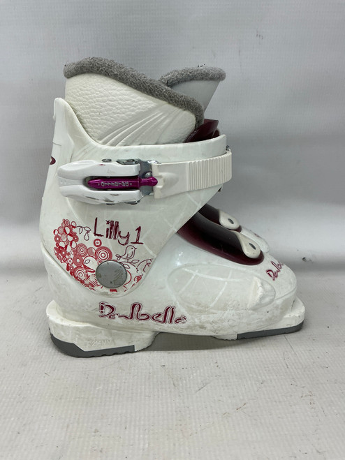 Vist Large View of Product Image Which is Used Dalbello LILLY1 Girls DH Ski Boot White 175 MP - Y11