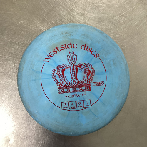 Vist Large View of Product Image Which is Used Westside CROWN Disc Golf Putter Carolina Blue