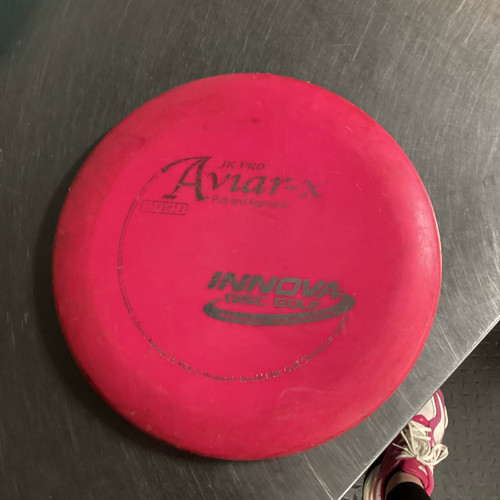 Vist Large View of Product Image Which is Used Innova AVIAR X JK PRO Disc Golf Putter Pink