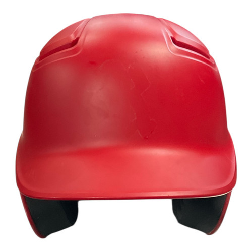 Vist Large View of Product Image Which is Used Easton RED HELMET Batting Helmet No Mask Red One Size
