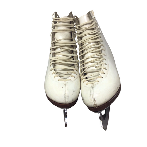 Vist Large View of Product Image Which is Used JOHN WILSON FIGURE SKATES WomensFigure Skate White Senior 5.5
