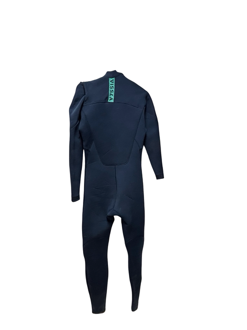 Vist Large View of Product Image Which is Used VISSLA 7 SEAS Chest Zip 4/3mm Mens Full Suit / Wetsuit Navy Blue LG