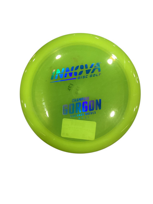 Vist Large View of Product Image Which is Used Innova CHANPION GORGAN Disc Golf Driver Yellow 172g