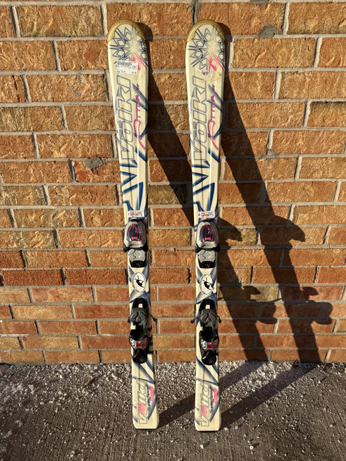 Vist Large View of Product Image Which is Used Volkl ATTIVA JR Girls DH Ski/Binding White 130 cm