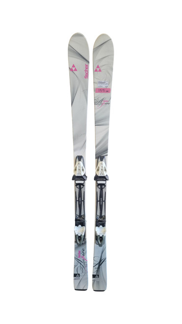 Vist Large View of Product Image Which is Used Fisher ASPIRE W/ FISCHER RS10 BINDINGS Womens DH Ski/Binding White 155 cm