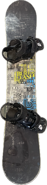Vist Large View of Product Image Which is Used Burton CLASH Mens SnowBoard/Bindings Black 155 cm