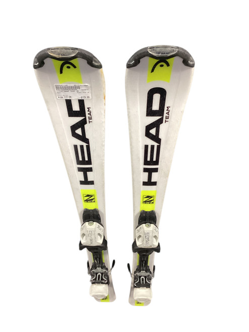 Vist Large View of Product Image Which is Used Head TEAM JR Boys DH Ski/Binding White 117 cm