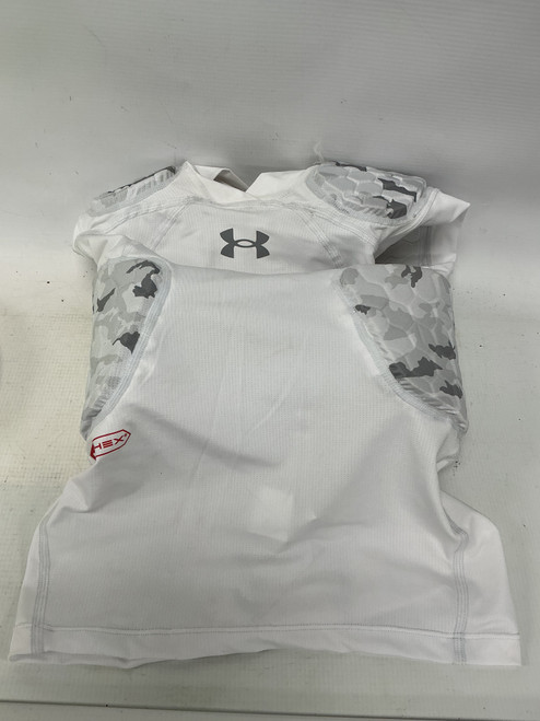 Vist Large View of Product Image Which is Used Under Armour HEX FB Top Youth White SM