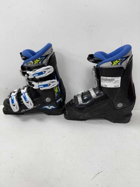 Vist Large View of Product Image Which is Used Nordica GP TJ Boys DH Ski Boot Black 190 MP - Y12