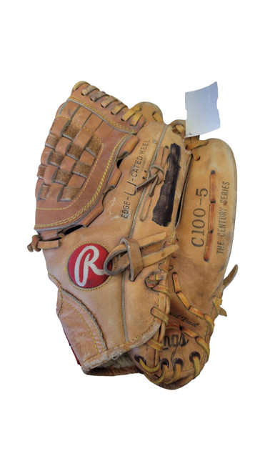 Vist Large View of Product Image Which is Used Rawlings C100-5 GLOVE BB/SB Glove RH Throw Brown 11 1/2"