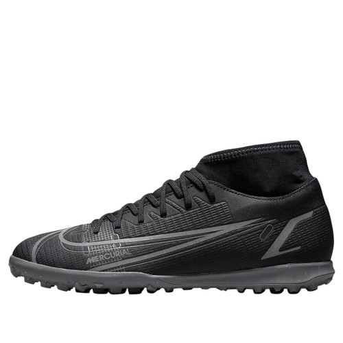 Vist Large View of Product Image Which is Used Nike SUPERFLY 8 CLUB Soccer Turf Shoes Black Mens 8.5