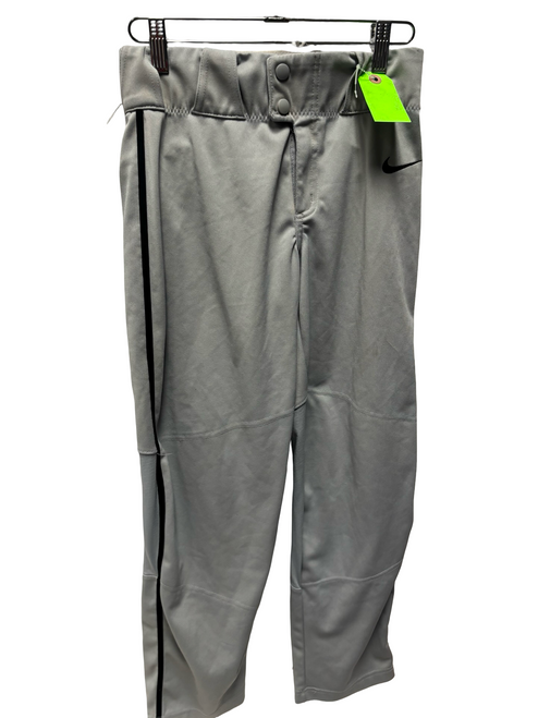 Vist Large View of Product Image Which is Used Nike Vapor Select Piped BQ6443-052 Baseball Pant Boys Grey & Black Junior LG