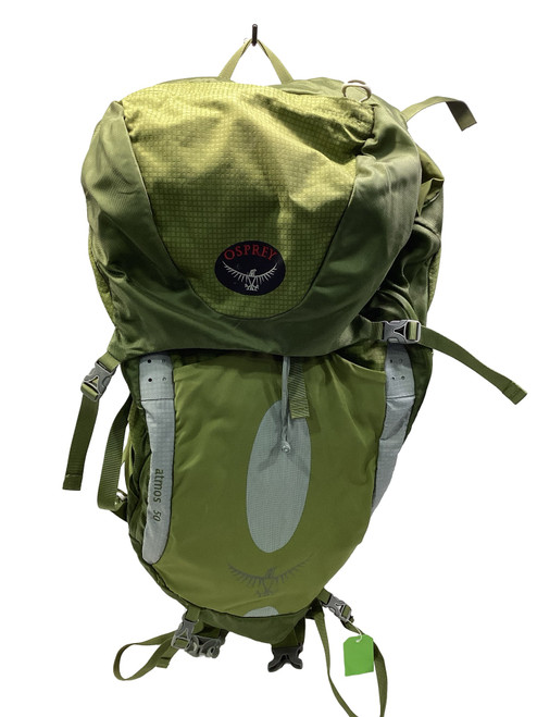 Vist Large View of Product Image Which is Used Osprey ATMOS 50 Backpack Green