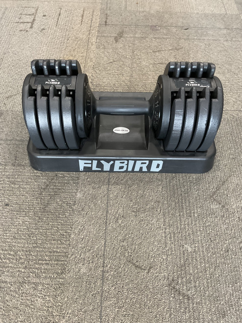 Vist Large View of Product Image Which is Used FLYBIRD 11LB-55LB ADJ DUMBBELL Adj Dumbbells Black 5-55 LB
