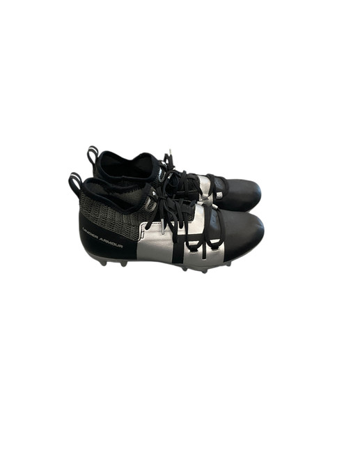 Vist Large View of Product Image Which is Used Under Armour Jr FB Cleats Black Junior 06