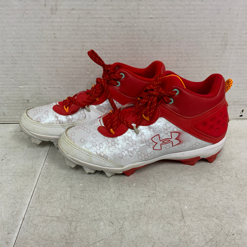 Vist Large View of Product Image Which is Used Under Armour Adult FB Cleats Red Senior 6