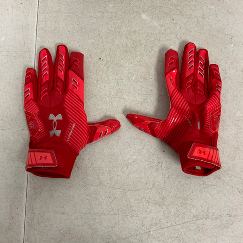 Vist Large View of Product Image Which is Used Under Armour FB Gloves Red SM