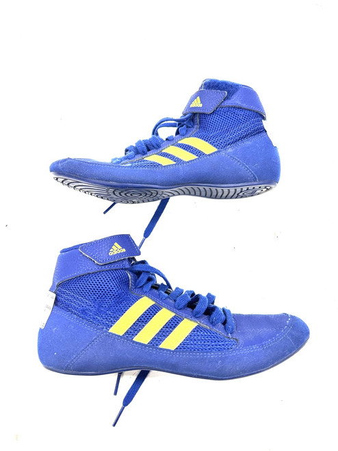 Vist Large View of Product Image Which is Used Adidas Wrestling Shoes Royal Blue Junior 05