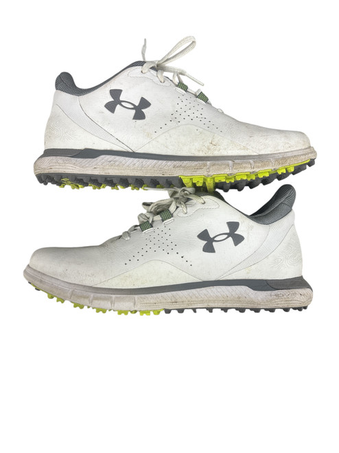 Vist Large View of Product Image Which is Used Under Armour Mens Golf Shoes White Senior 8