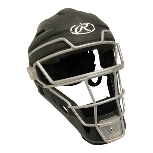 Vist Large View of Product Image Which is Used Rawlings Catchers Helmet w/Mask Black One Size