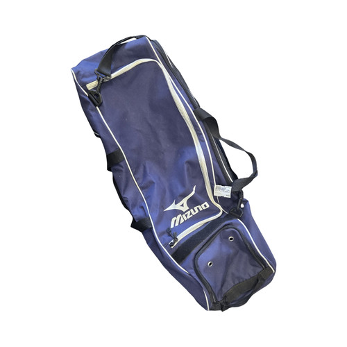Vist Large View of Product Image Which is Used Mizuno ELITE PERFORMANCE BB/SB Player Wheeled Bag Navy Blue