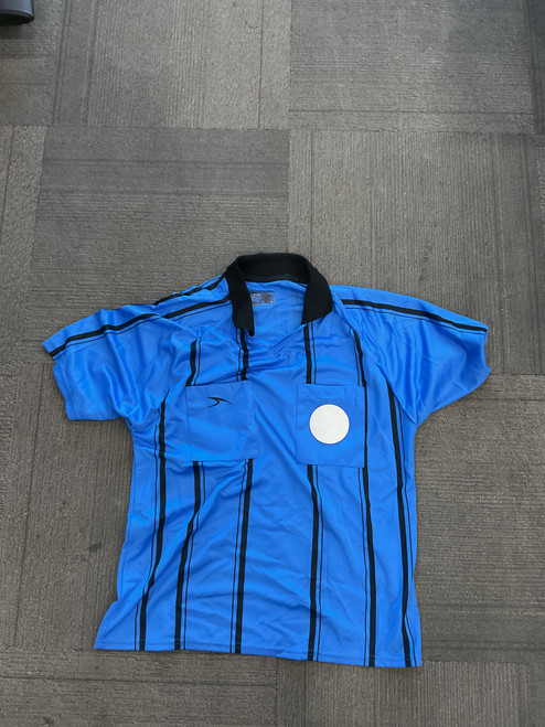 Vist Large View of Product Image Which is Used Score SOCCER REFEREE JERSEY Soccer Top Adt Royal Blue MD