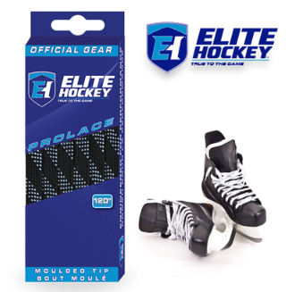 Vist Large View of Product Image Which is New ELITE HOCKEY SKATE LACES BLK 108"