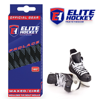 Vist Large View of Product Image Which is New ELITE HOCKEY SKATE LACES BLK WAXED 72"
