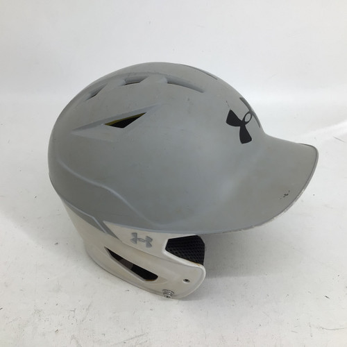 Vist Large View of Product Image Which is Used Under Armour CONVERGE  6 1/2- 7 1/2 BB HELMET Batting Helmet No Mask Grey One Size
