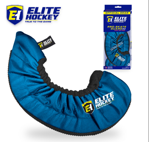 Vist Large View of Product Image Which is New ELITE HOCKEY PRO-SKATE GUARD BLUE SR