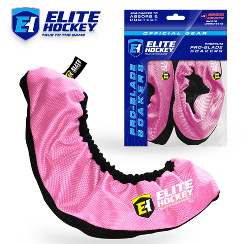 Vist Large View of Product Image Which is New ELITE HOCKEY PRO-BLADE SKATE SOAKER/GUARD PINK SR