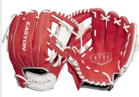Vist Large View of Product Image Which is New Easton Future Elite 11" Red/White Baseball Glove Right Hand Throw