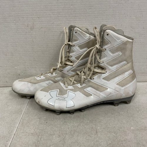 Vist Large View of Product Image Which is Used Under Armour Adult FB Cleats White Senior 11