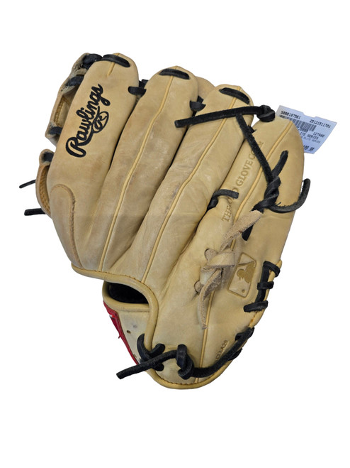 Vist Large View of Product Image Which is Used Rawlings GG ELITE SERIES BB/SB Glove LH Throw Tan 12"