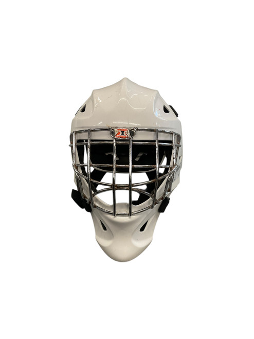 Vist Large View of Product Image Which is Used Itech IT-13 Senior Goalie Helmet/Mask White LG