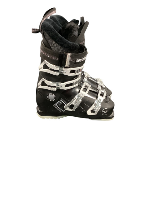 Vist Large View of Product Image Which is Used Rossignol PURE COMFORT 60 Womens DH Ski Boot Black 245 MP - M06.5 - W07.5