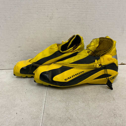 Vist Large View of Product Image Which is Used Salomon Mens SNS XC Ski Boots Yellow M 08.5-09 / W 09-09.5