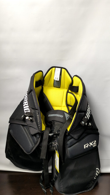 Vist Large View of Product Image Which is Used Warrior RITUAL X2 SR GOALIE PANTS Senior Goalie Pant Black LG