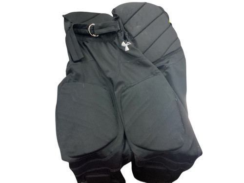 Vist Large View of Product Image Which is Used Under Armour Youth FB Integrated Pants Black MD