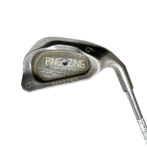 Vist Large View of Product Image Which is Used Ping ZING BLUE DOT Men's RH 6 Iron Steel Shaft