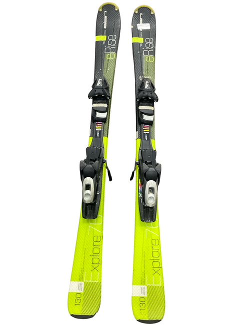 Vist Large View of Product Image Which is Used Elan ERISE Boys DH Ski/Binding Black 130 cm
