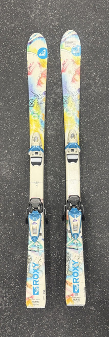 Vist Large View of Product Image Which is Used Roxy ROXY Girls DH Ski/Binding White 130 cm