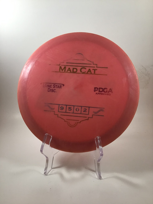 Vist Large View of Product Image Which is Used Lone Star Disc BRAVO MAD CAT Disc Golf Driver Red 175g