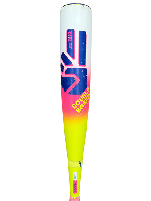 Vist Large View of Product Image Which is Used 2026 Easton DUB EUT6DUB10 28/18 -10 USSSA 2 3/4” Bat - White/Pink/Yellow