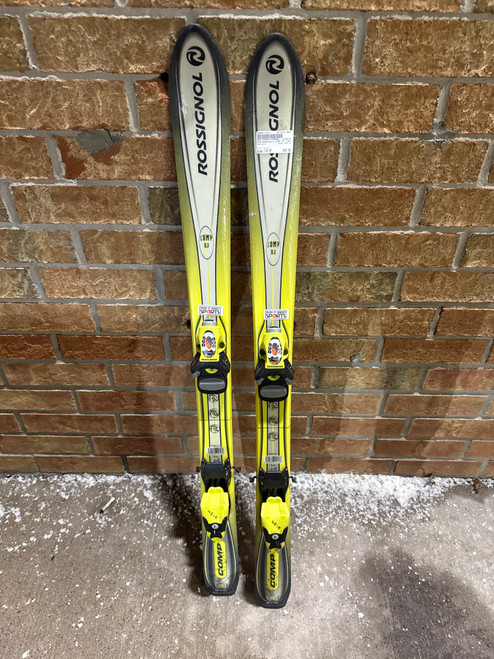 Vist Large View of Product Image Which is Used Rossignol COMP 9J Boys DH Ski/Binding Yellow 110 cm